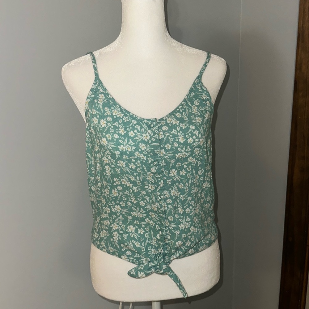 Roxy Front Tie Floral Tank Top